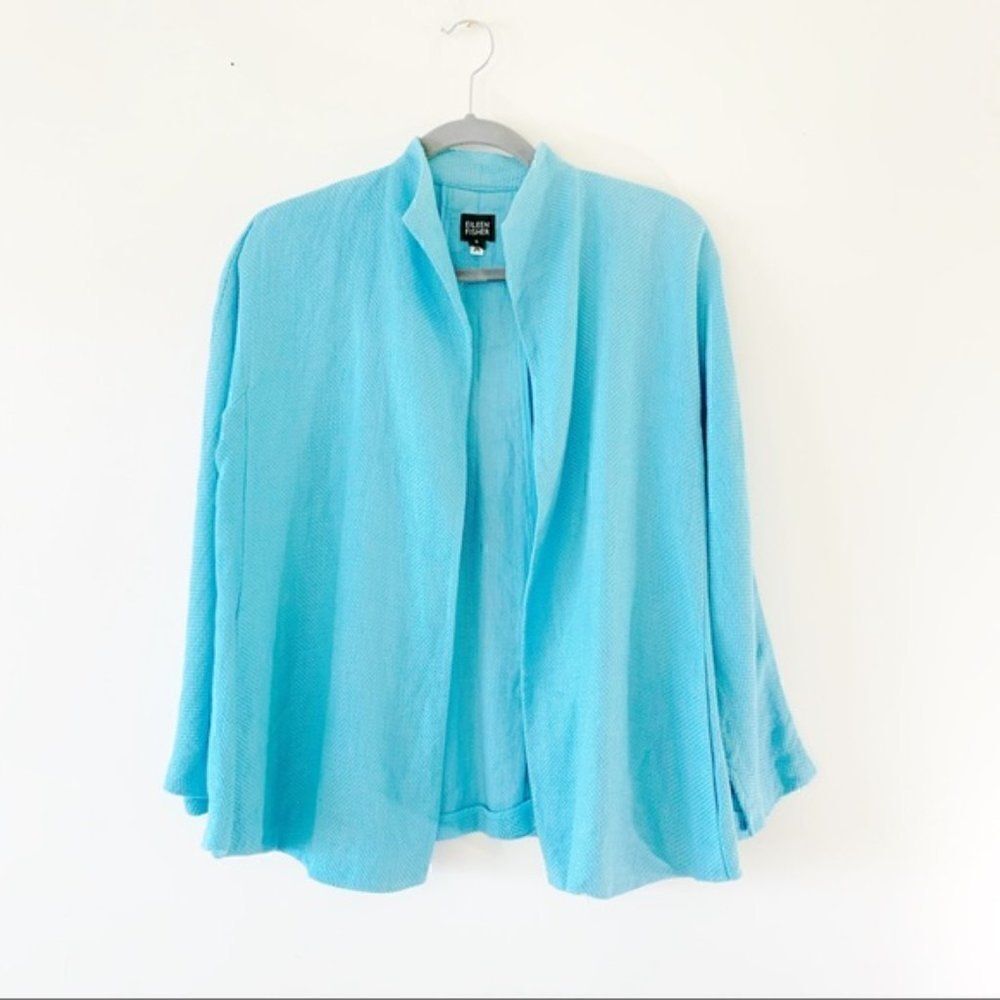 Eileen Fisher Linen & Cotton Blend Cardigan XS